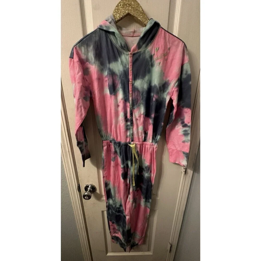 Justice Sleepwear Girls L (12-14) 1 Piece Long Sleeve Tie Dye‎